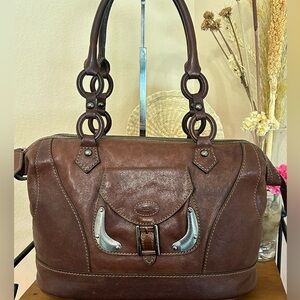 TOD’S Textured Leather Satchel w/dust bag